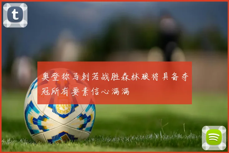 奥登称马刺若战胜森林狼将具备夺冠所有要素信心满满